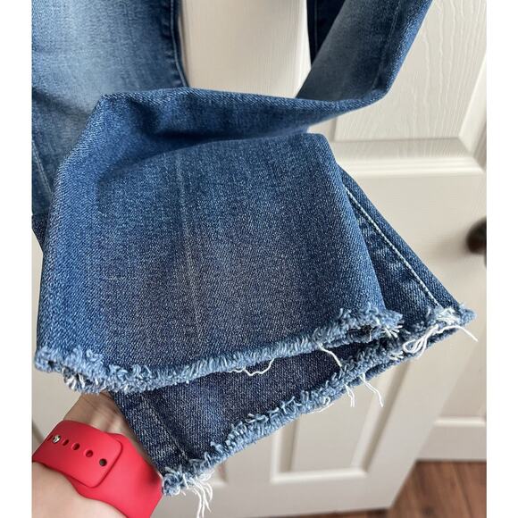 MOTHER Denim The Rascal Ankle Fray Opposites Attract Straight Slim Jeans Sz 28 - Picture 3 of 14